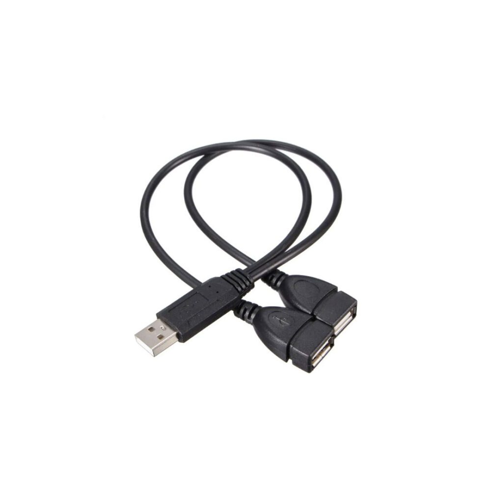 USB verloop 1 x male naar 2 x female