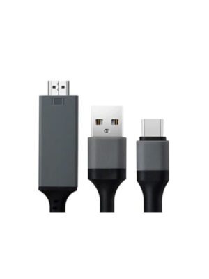 HDMI naar USB-C en USB A 2 meter Zwart