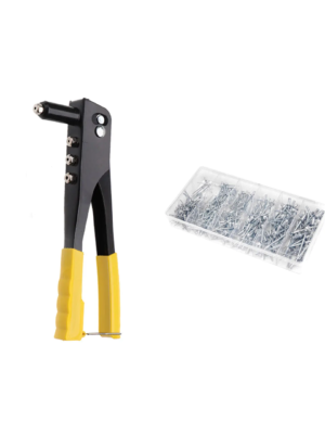Popnageltang + set popnagels 500 stuks 2,4mm – 3,2mm – 4mm – 4,8mm