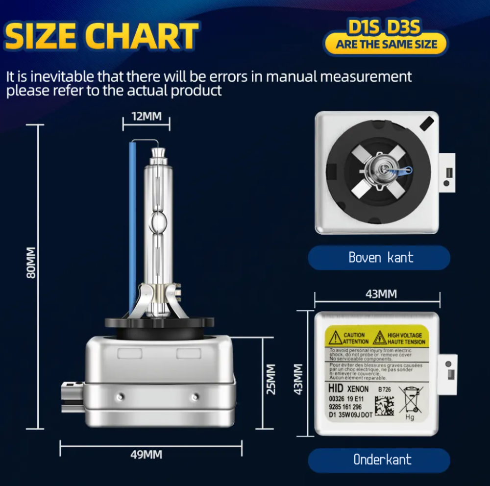 Xenon lamp D3S 6000K