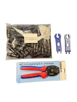 Germat MC4 Connector Set 20 stuks incl. krimptang en sleutels