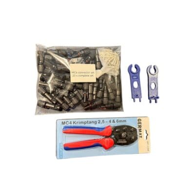 Germat MC4 Connector Set 20 stuks incl. krimptang en sleutels