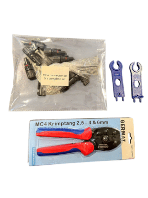 Germat MC4 Connector Set 5 stuks incl. krimptang en sleutels