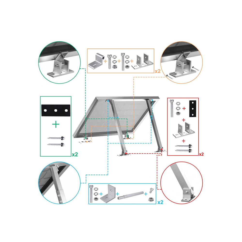 Zonnepanelen Wand Bevestiging Set