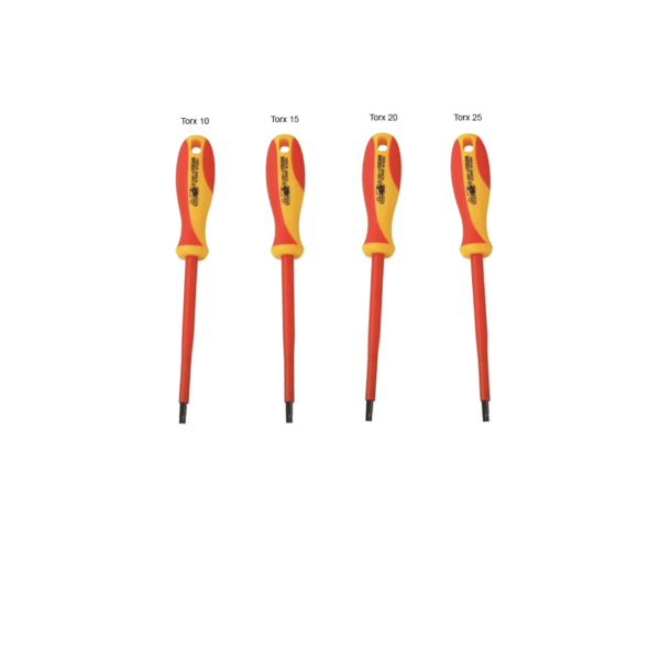 VDE Germat Torx Schroevendraaier Set 4-delig T10 - T15 - T20 - T25