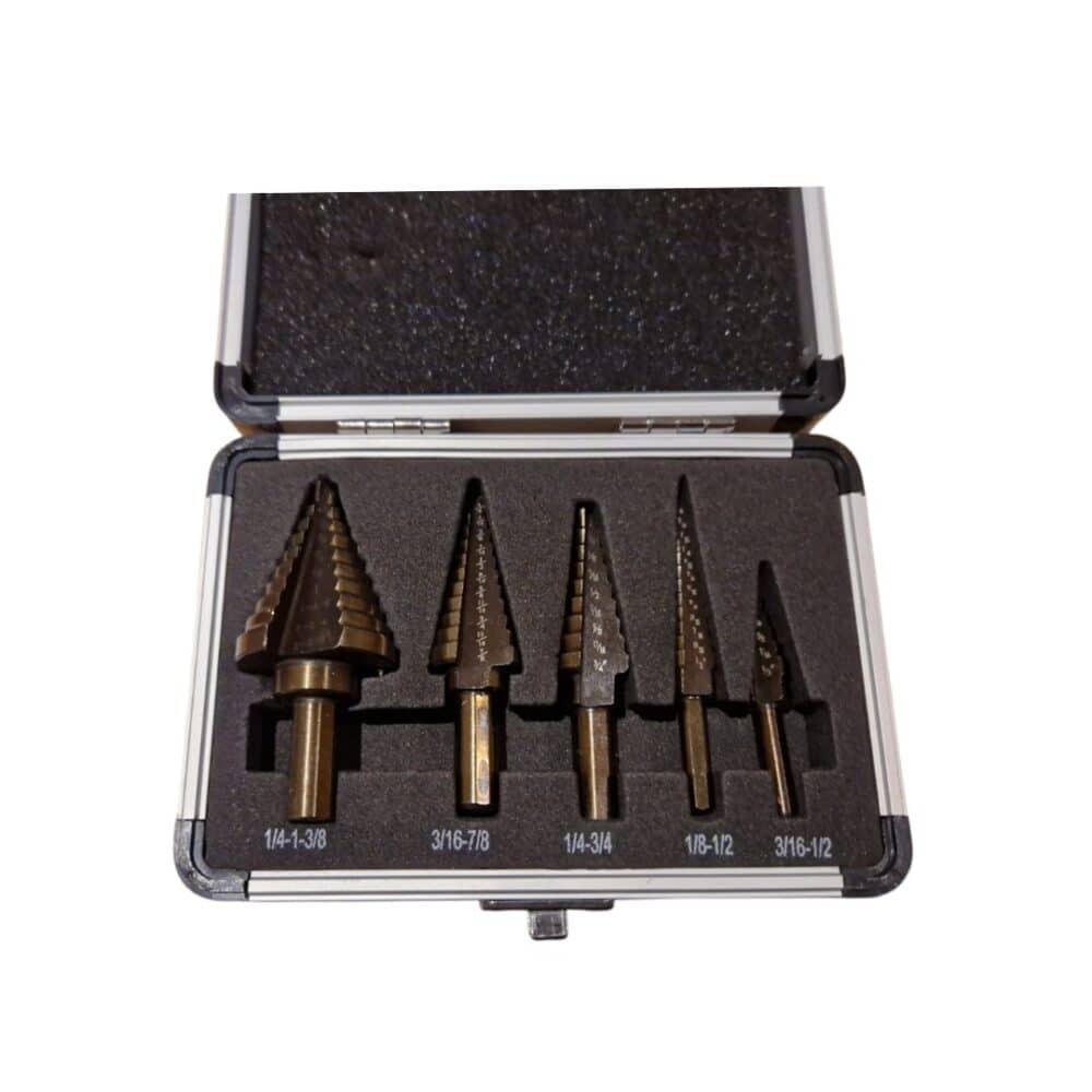 5 delige trappenboor set duimsematen