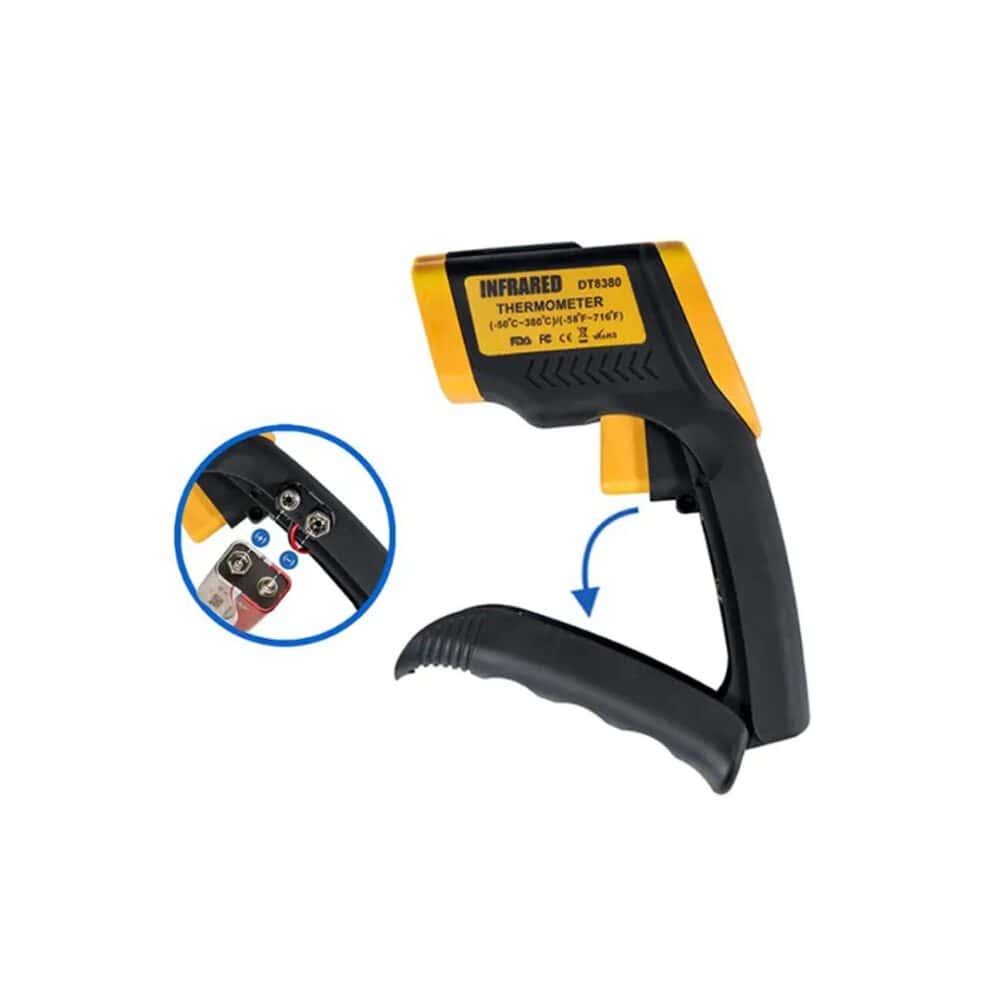 Infrarood temperatuurmeter - Digitale thermometer - Contactloze infrarood meting - Laser temperatuurmeter - Warmte- en koude detectie - Germat infrarood thermometer