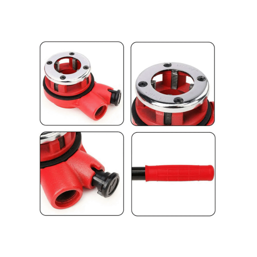 Germat 8-delige Pijpdraadsnijset – 6,3 mm t/m 31 mm (DN8 t/m DN32) – Met Ratelsysteem en Koffer