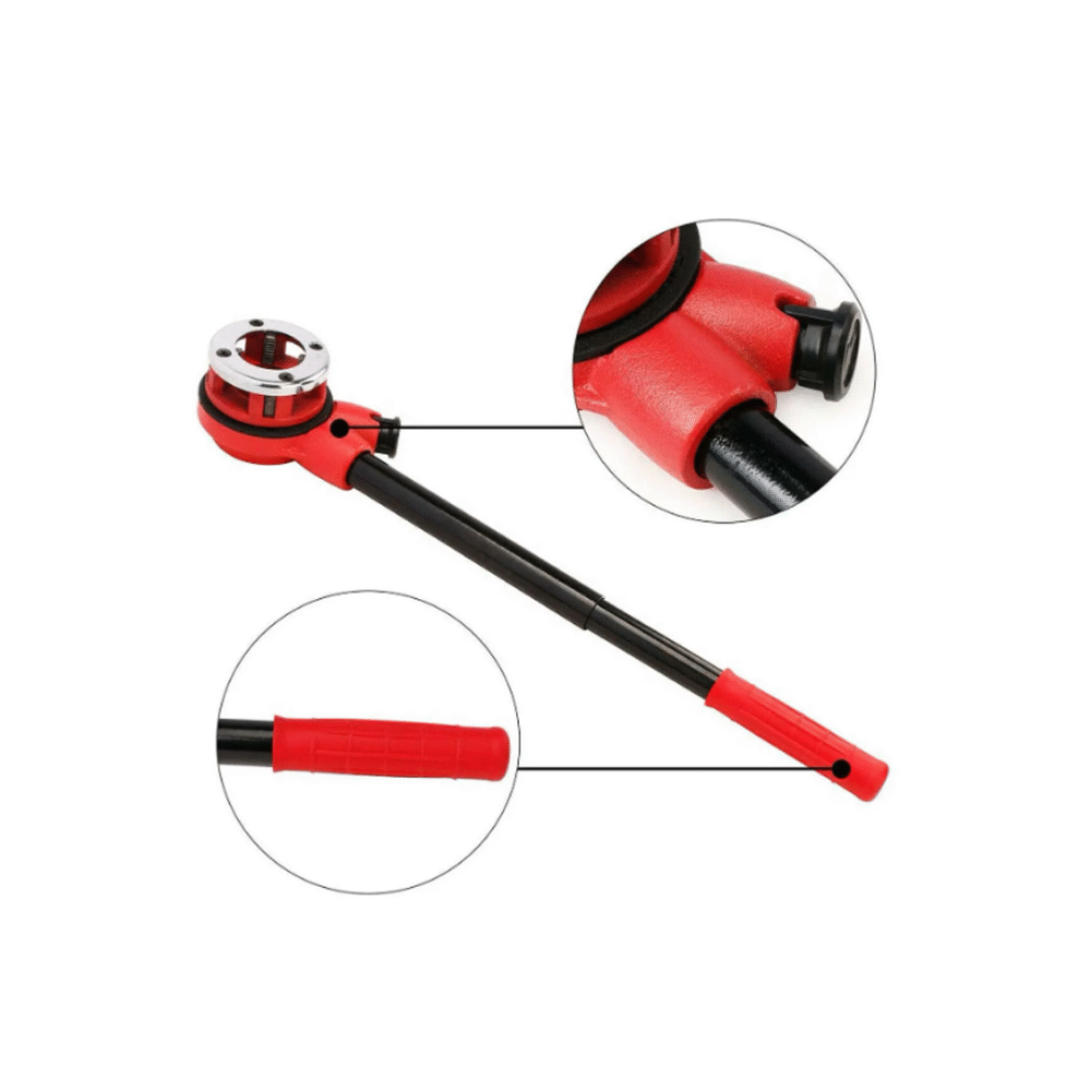 Germat 8-delige Pijpdraadsnijset – 6,3 mm t/m 31 mm (DN8 t/m DN32) – Met Ratelsysteem en Koffer