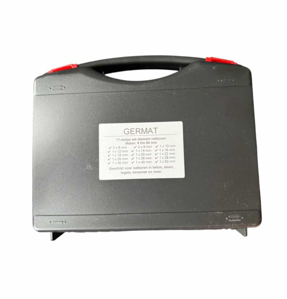 Germat diamantborenset 17-delig natboren in koffer (6-50 mm) - Afbeelding 5