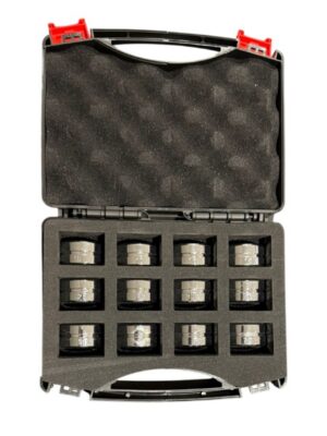 Klembekken set kabelogen 10–300 mm² (2 koffers) | Persbekken set | Krimpbekken voor hydraulische tang | Germat bekken | Kabelpers bekken | Persklem bekken | Bekkenkoffer | Bekkenset kabelpers