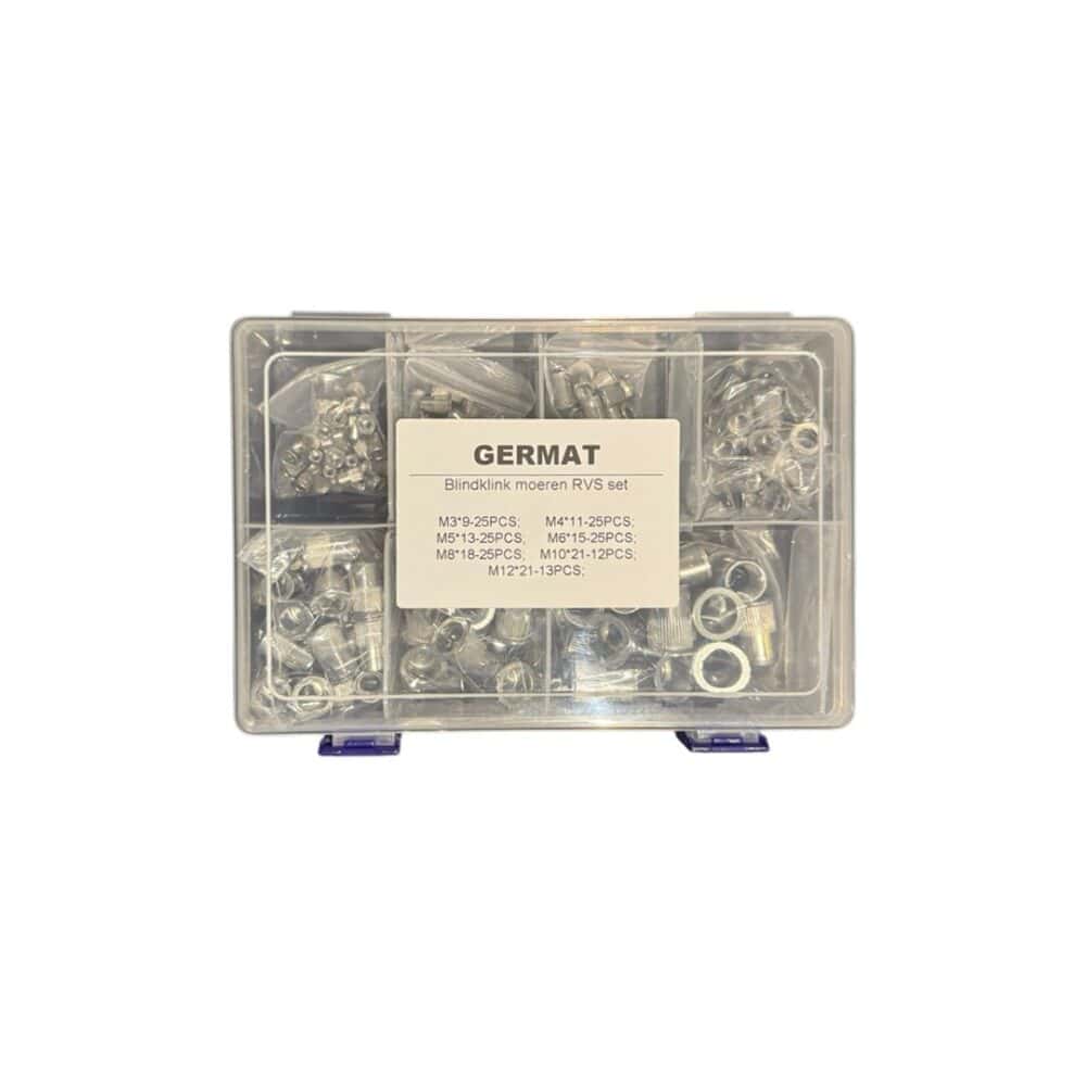 blindklinkmoeren set RVS
