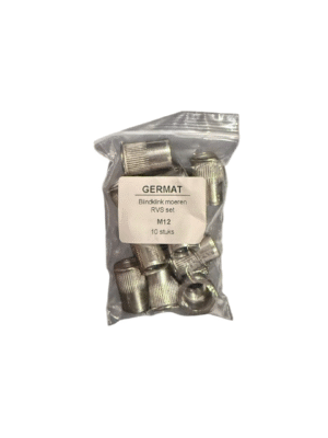 Blindklink moeren set M12 RVS 10 stuks