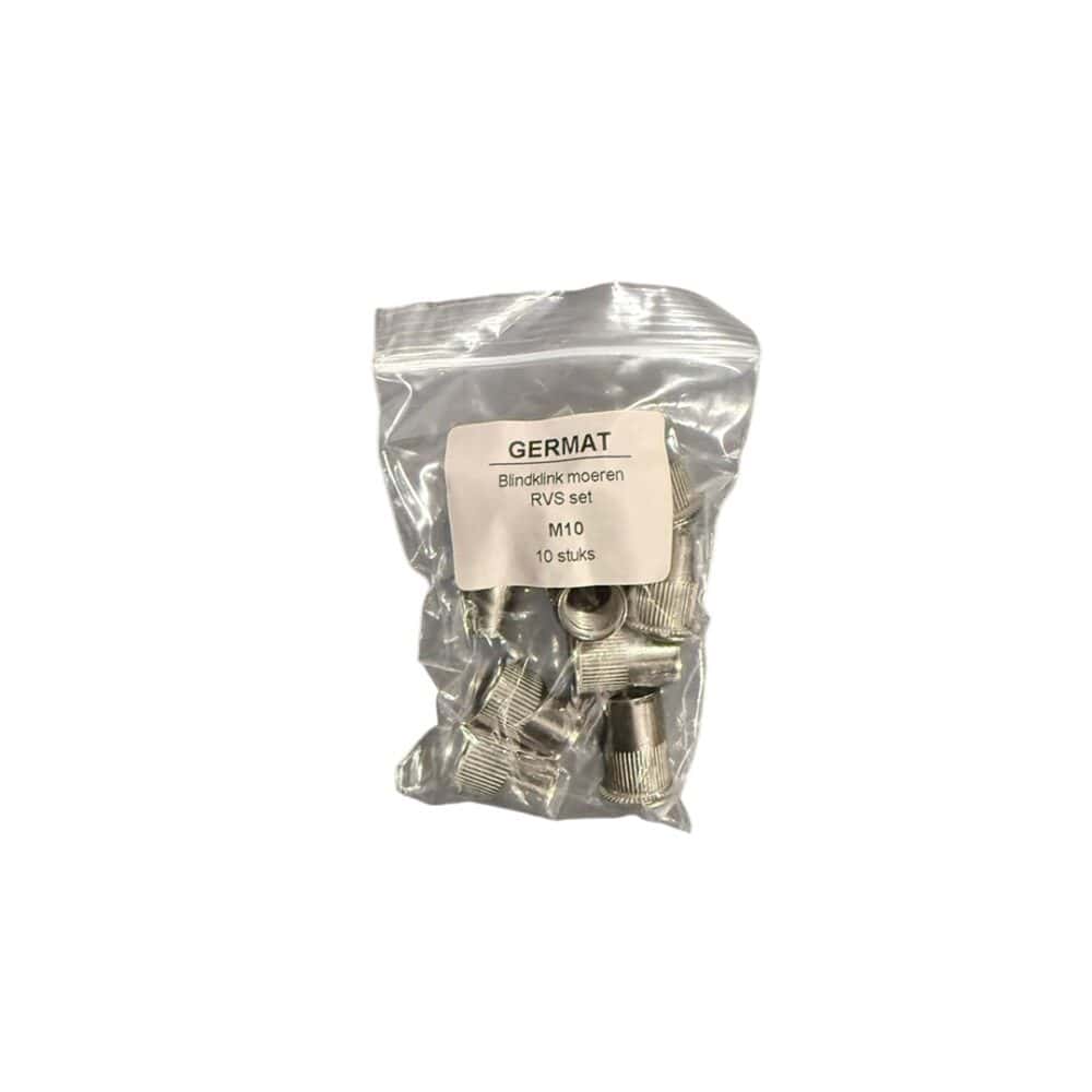 Blindklink moeren set M10 RVS 10 stuks