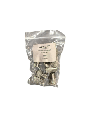 Blindklink moeren set M10 RVS 10 stuks