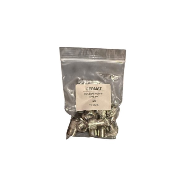Blindklink moeren set M8 RVS 10 stuks