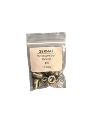 Blindklink moeren set M5 RVS 10 stuks