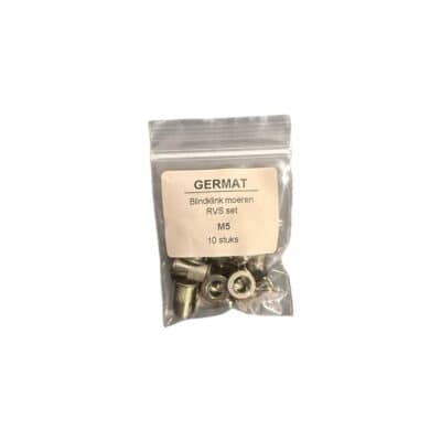 Blindklink moeren set M5 RVS 10 stuks