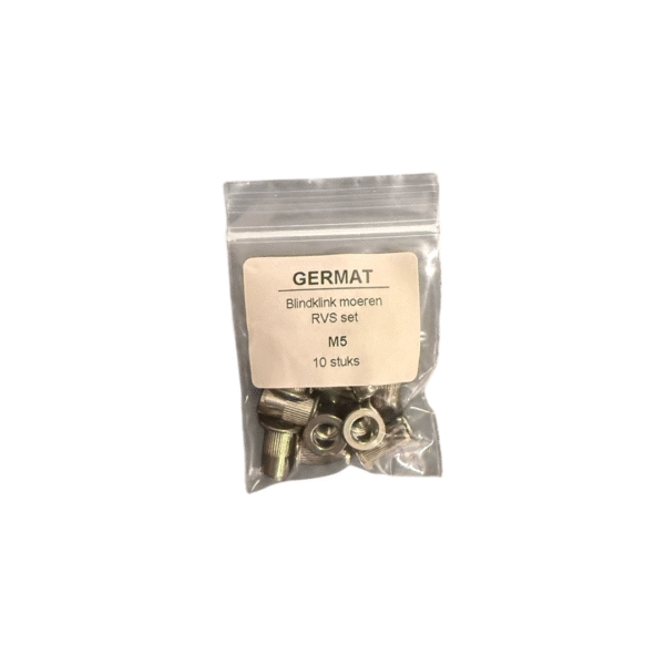 Blindklink moeren set M5 RVS 10 stuks