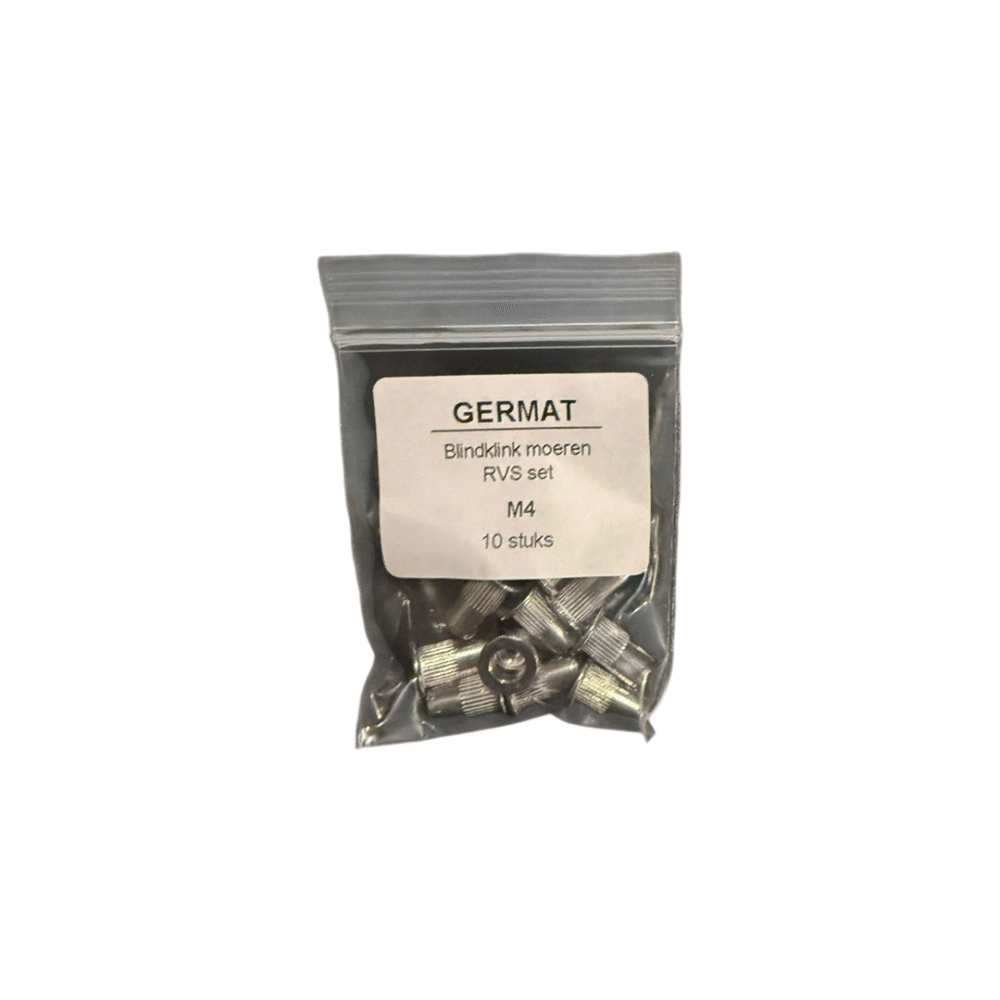 Blindklink moeren set M4 RVS 10 stuks