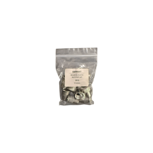 Blindklink moeren set M10 Aluminium 10 stuks