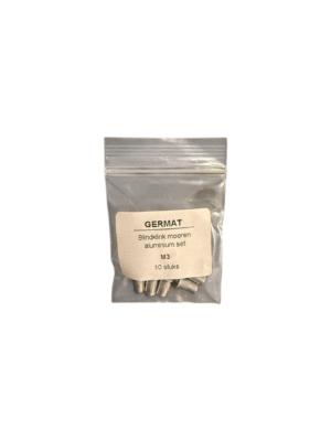 Blindklink moeren set M3 Aluminium 10 stuks