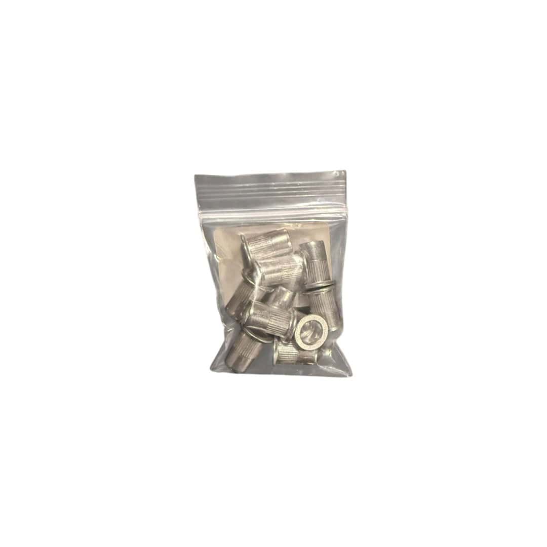 Blindklink moeren set M6 Aluminium 10 stuks