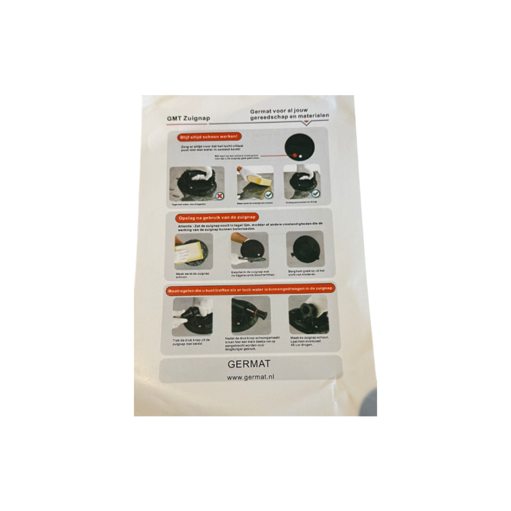 Zuignap 200mm max 140kg draagvermogen