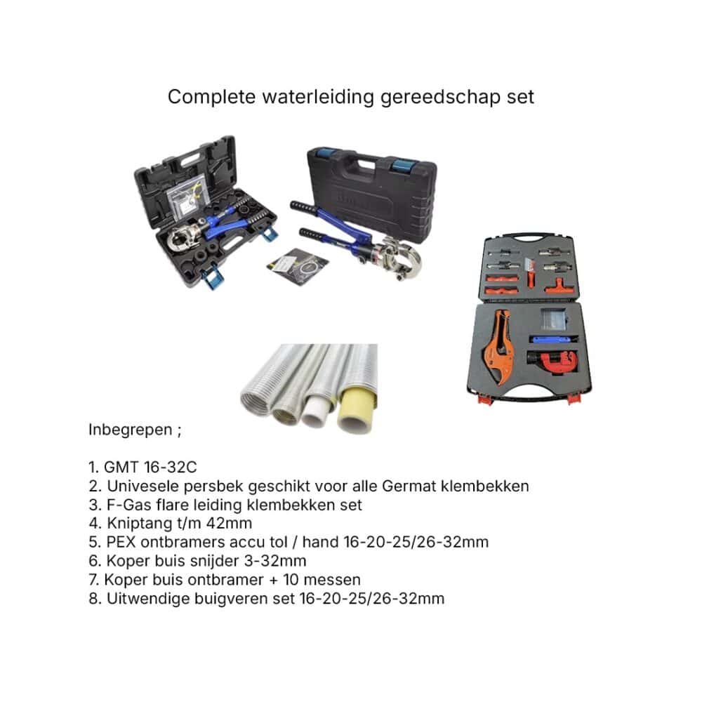 GMT-16-32-Complete-waterleiding-gereedschap-set-Incl-Uitwendige-Buigveren-TH-SET