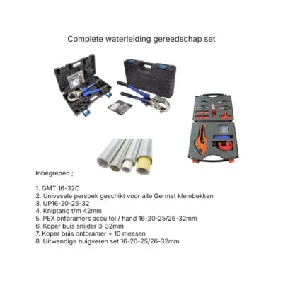 GMT-16-32-Complete-waterleiding-gereedschap-set-Incl-Uitwendige-Buigveren-UP-SET